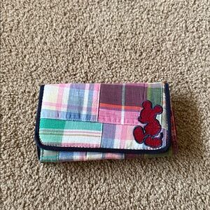 Disney Patchwork Kids Wallet with Red Accent